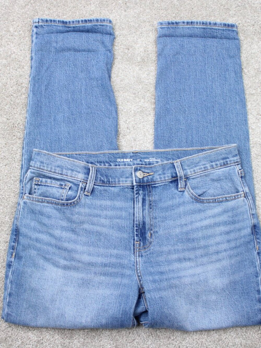 Old Navy Jeans Women 10 Blue Mid-Rise WOW Boyfriend Cotton Stretch Denim (34x30)